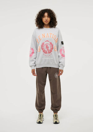 P.E NATION - Baltoro Sweat - Grey Marl