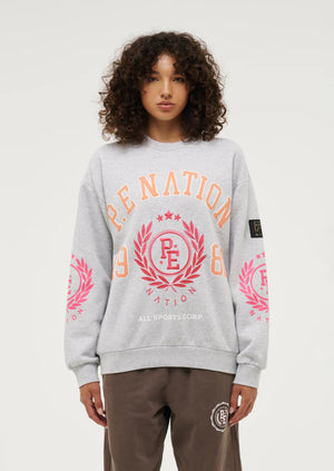 P.E NATION - Baltoro Sweat - Grey Marl