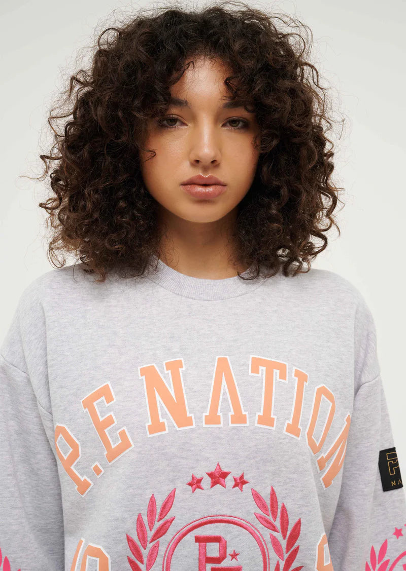 P.E NATION - Baltoro Sweat - Grey Marl