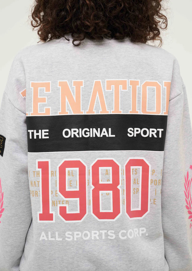 P.E NATION - Baltoro Sweat - Grey Marl