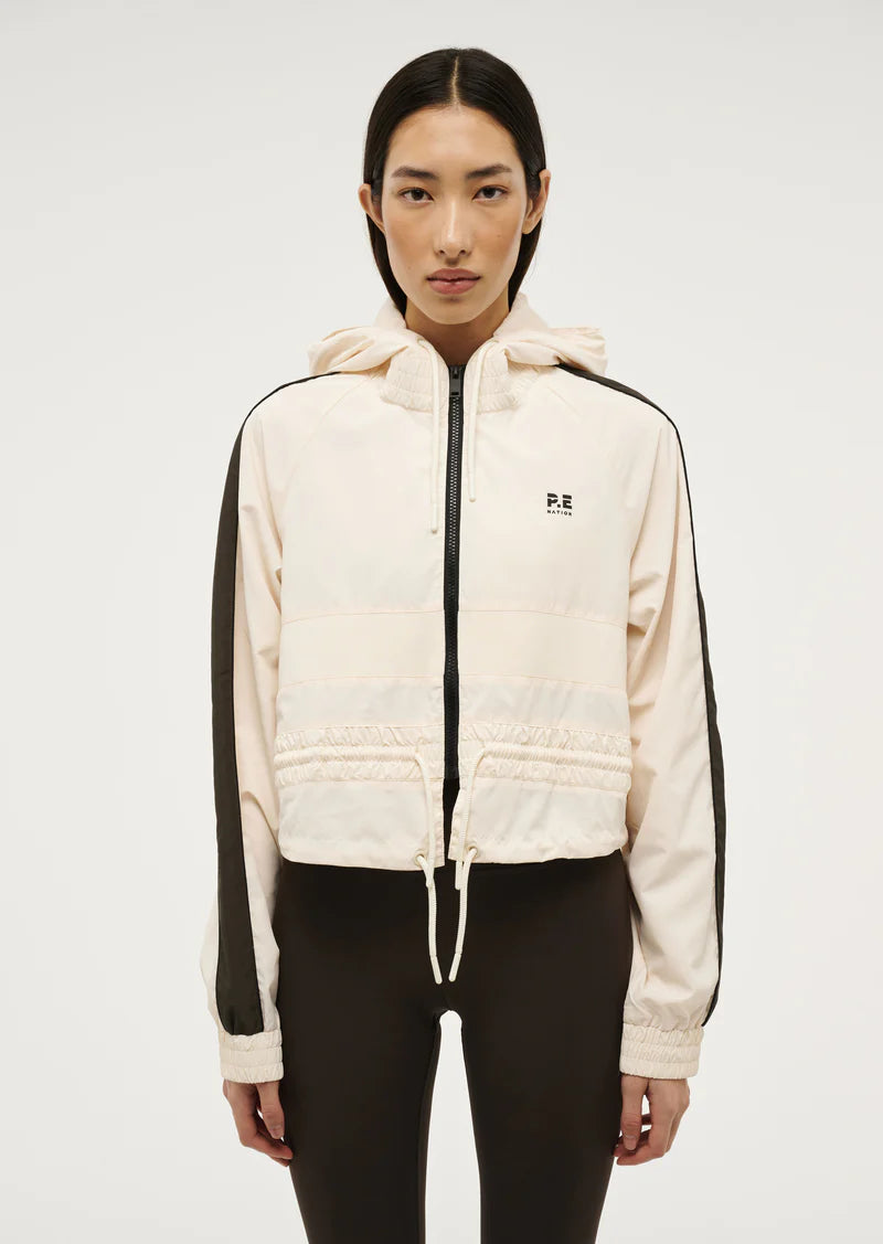 P.E NATION - Cropped Man Down Jacket - Whisper White