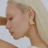 Porter - Caterpiller Earrings - Gold