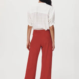 ROWIE - Paige Linen Pants - Apple Red