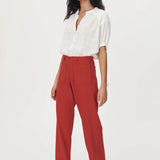 ROWIE - Paige Linen Pants - Apple Red