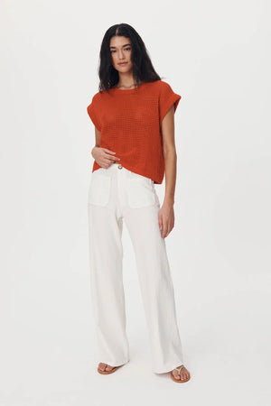 ROWIE - Paige Linen Pants - Bone