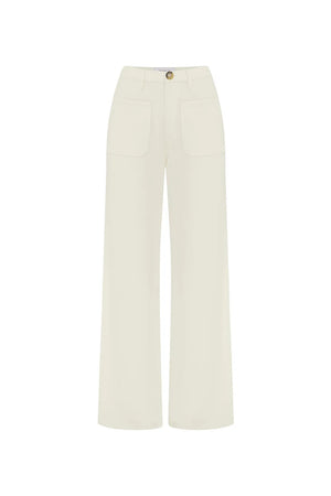 ROWIE - Paige Linen Pants - Bone