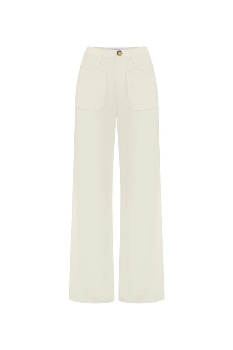 ROWIE - Paige Linen Pants - Bone