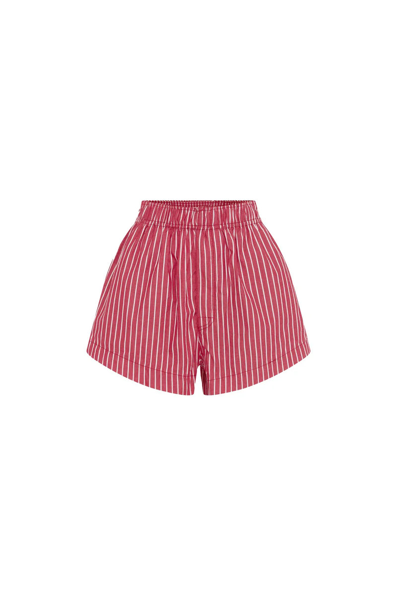 ROWIE - Rocco Stripe Boxer Shorts - Cherry Red