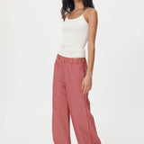 ROWIE - Rocco Stripe Pants - Cherry Red