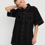 KIVARI - Rowyn Shirt Dress - Black