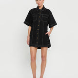 KIVARI - Rowyn Shirt Dress - Black