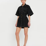 KIVARI - Rowyn Shirt Dress - Black