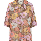 AUGUSTE - Joe Shirt - Chocolate Brown  Austin Floral