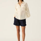 MOS THE LABEL - Marcela Embroidery Blouse - Pearl Embroidery