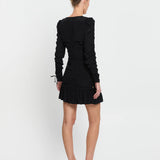 KIVARI - Scarlett Gathered  Mini Dress -  Black