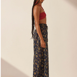 Shona Joy - Vacance Relaxed Drawstring Pant - Navy/ Multi