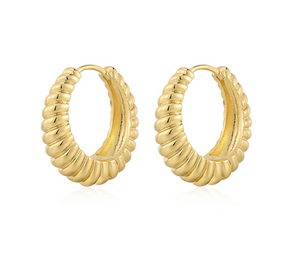 LUV AJ - Ridged Marbella Hoops