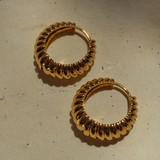 LUV AJ - Ridged Marbella Hoops