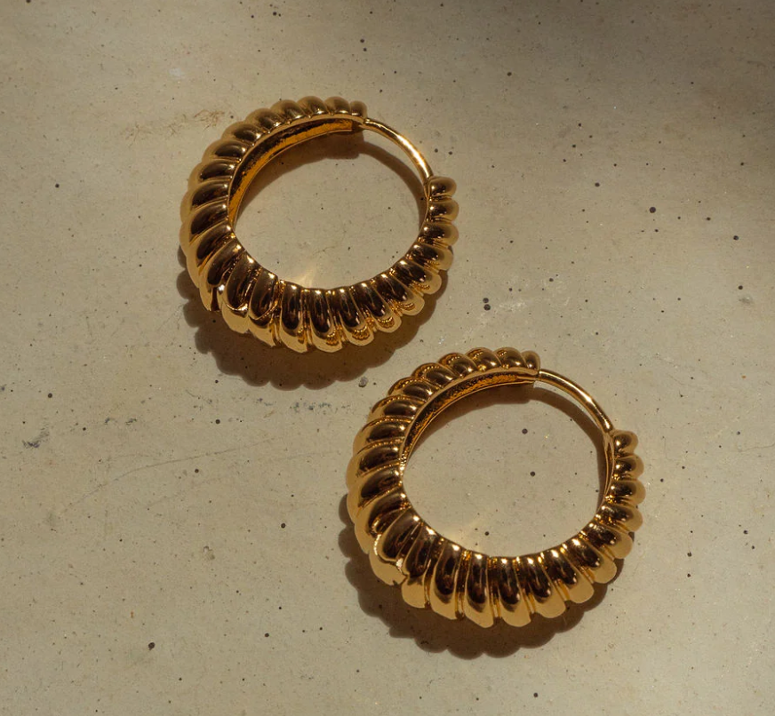 LUV AJ - Ridged Marbella Hoops