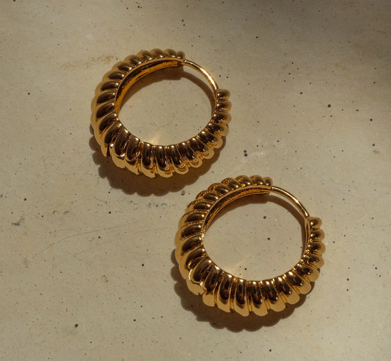 LUV AJ - Ridged Marbella Hoops