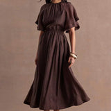 SOVERE / - Aura Dress - Chocolate