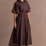 SOVERE / - Aura Dress - Chocolate