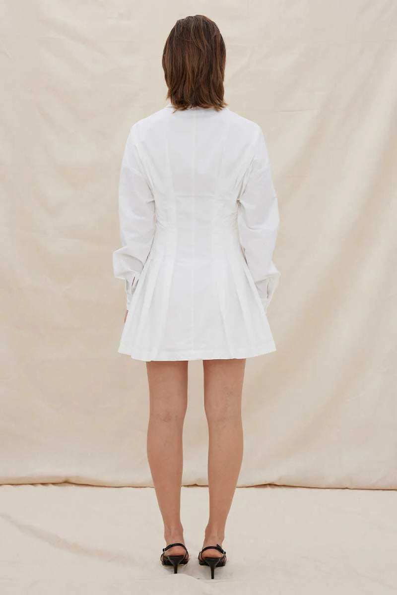 SOVERE - Verse Shirt Dress - White