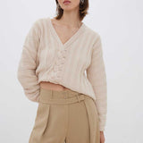 SOVERE / - Laced Sweater - Natural