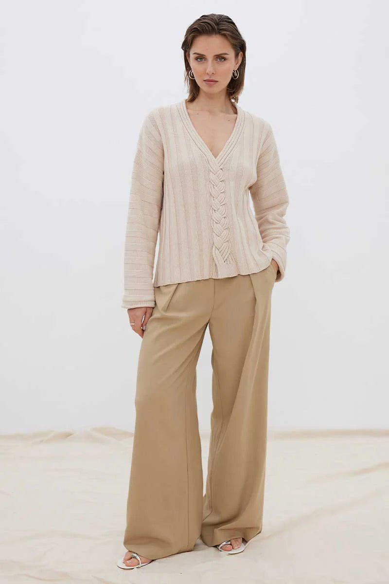 SOVERE / - Laced Sweater - Natural