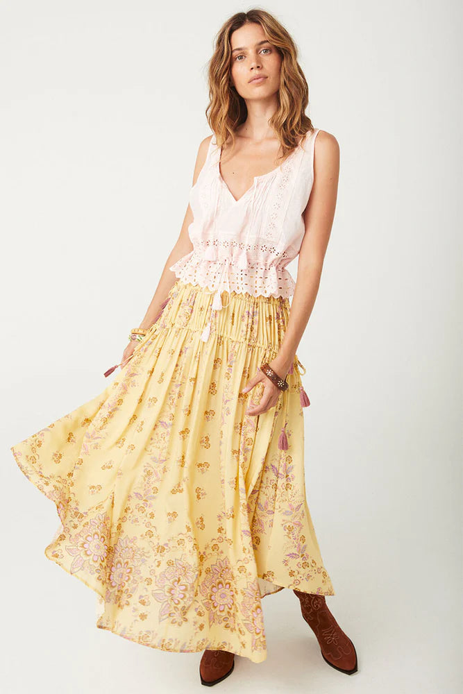 SPELL - Rebel Spirit Tassel Maxi Skirt - Daffodil