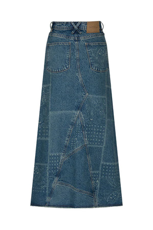 SPELL - Road Trip Denim Maxi Skirt - Bandana