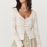 SPELL - Siesta Pointelle Cardigan - Daisy