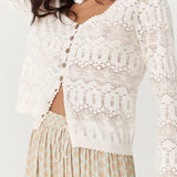 SPELL - Siesta Pointelle Cardigan - Daisy