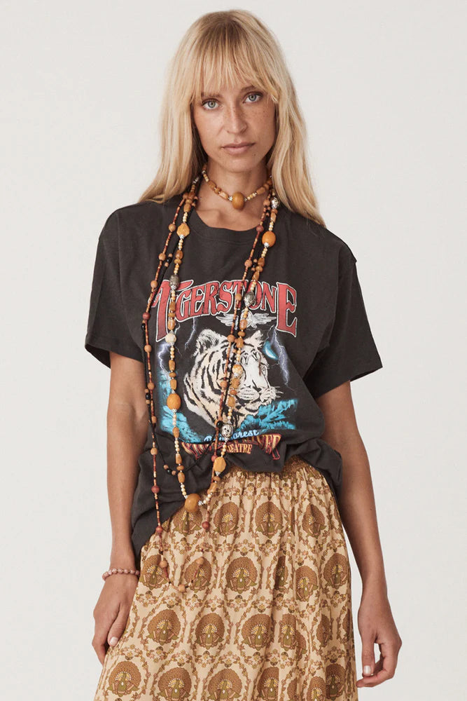 SPELL - Stormy River Biker Tee - Charcoal