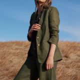 AUGUSTE - Toni Relaxed Blazer - Deep Olive