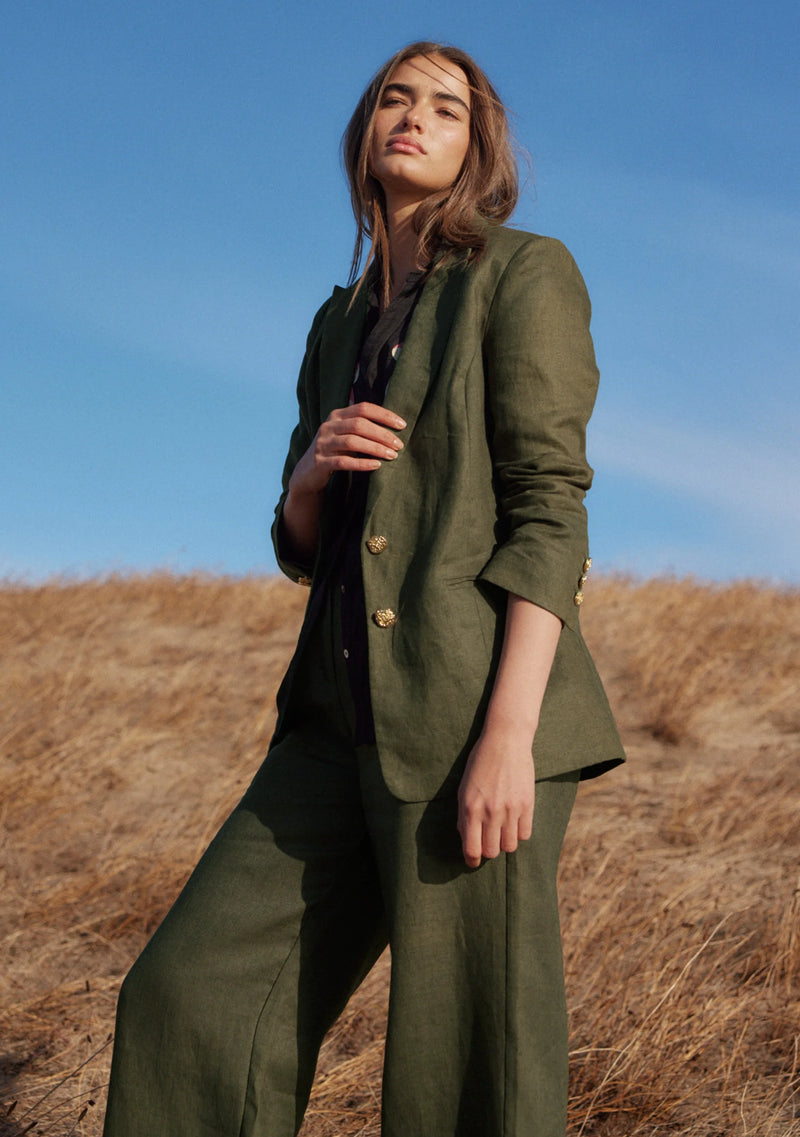 AUGUSTE - Toni Relaxed Blazer - Deep Olive