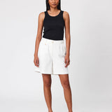 MARLOW - Bermuda Linen Short - White