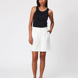 MARLOW - Bermuda Linen Short - White