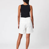 MARLOW - Bermuda Linen Short - White