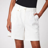 MARLOW - Bermuda Linen Short - White