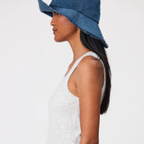 MARLOW - Linen Bucket Hat - Chambray