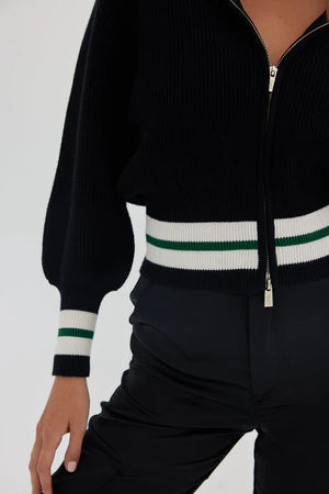 TOAST SOCIETY - The It Knit Cardigan - Black/Green