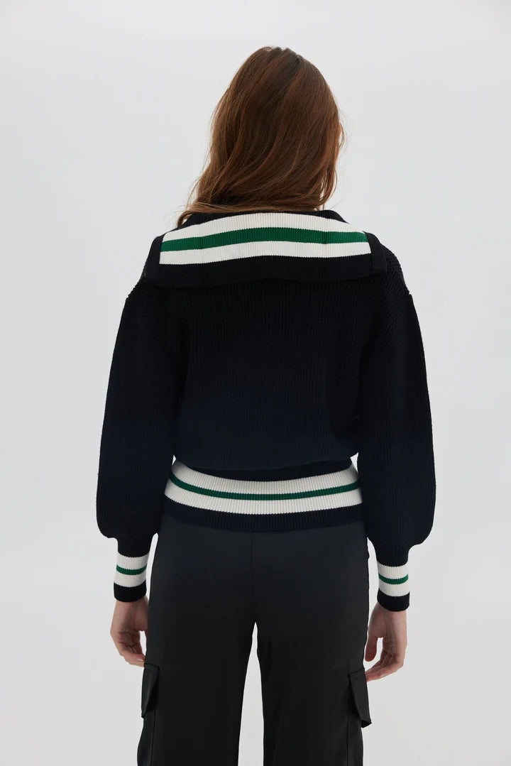 TOAST SOCIETY - The It Knit Cardigan - Black/Green