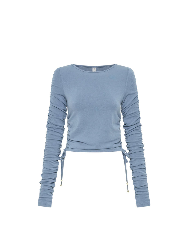 KIVARI - Vanessa Knit Top - Blue