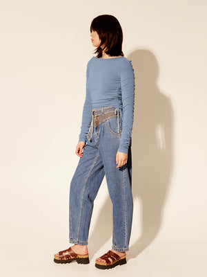 KIVARI - Vanessa Knit Top - Blue