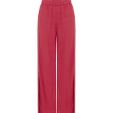 ROWIE - Vera Linen Wide Pants - Poppy Red