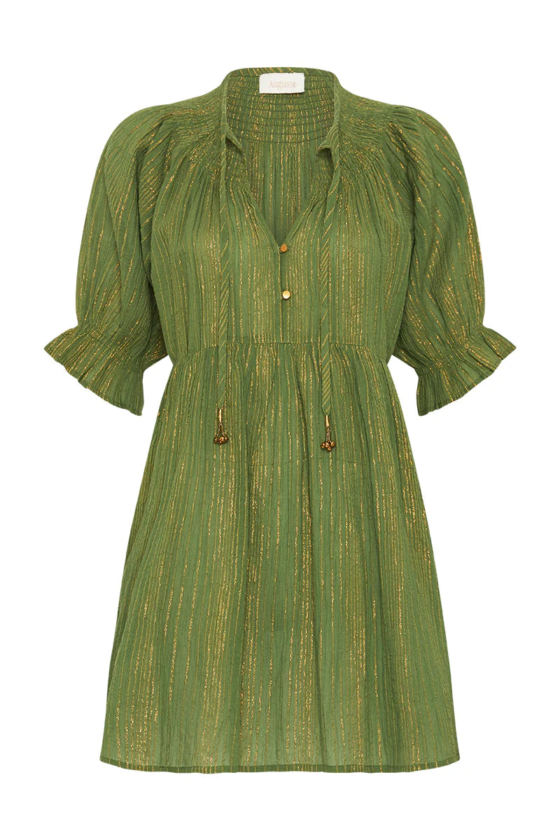 AUGUSTE - Brielle Mini Dress - Seasonal Green