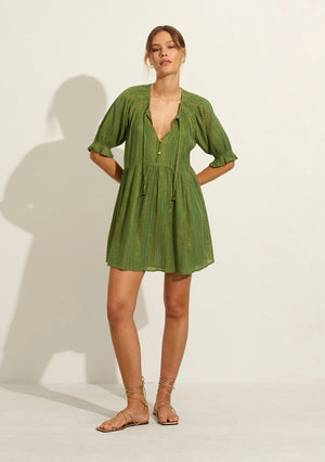 AUGUSTE - Brielle Mini Dress - Seasonal Green