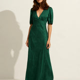 AUGUSTE - Pamela Midi Dress - Emerald Green