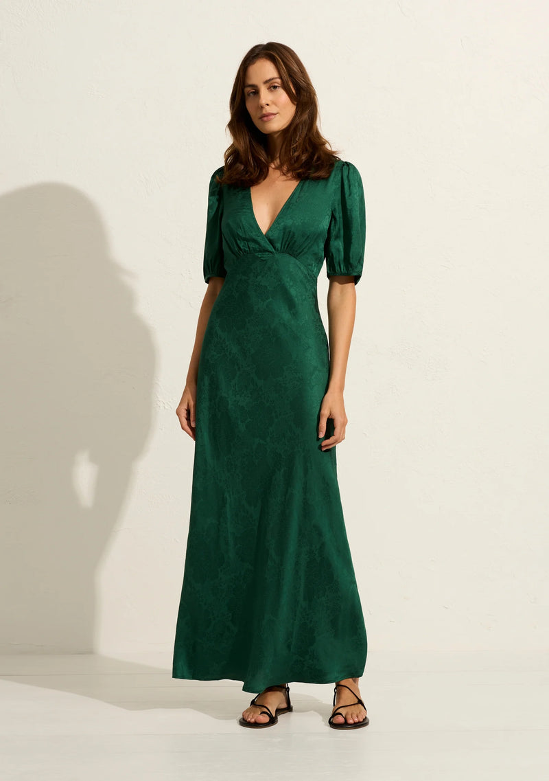 AUGUSTE - Pamela Midi Dress - Emerald Green